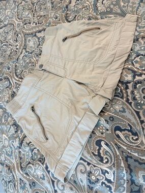 Athleta Casual Light Beige Utility Skort with Zipper Pockets